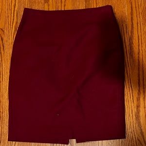Size 2 Burgundy J Crew Pencil Skirt